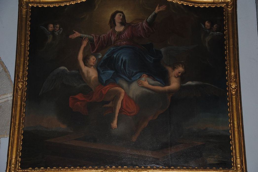 tableau : Assomption de la Vierge, vue partielle - © Ministère de la Culture (France), Médiathèque du patrimoine et de la photographie, Conservation des antiquités et des objets d’art de l’Ardèche – Tous droits réservés