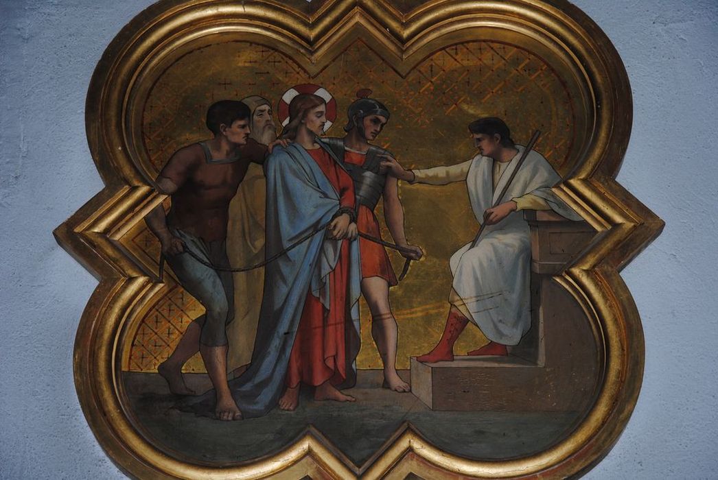 chemin de croix, détail d'une des stations - © Ministère de la Culture (France), Conservation des antiquités et des objets d’art de l’Ardèche – Tous droits réservés