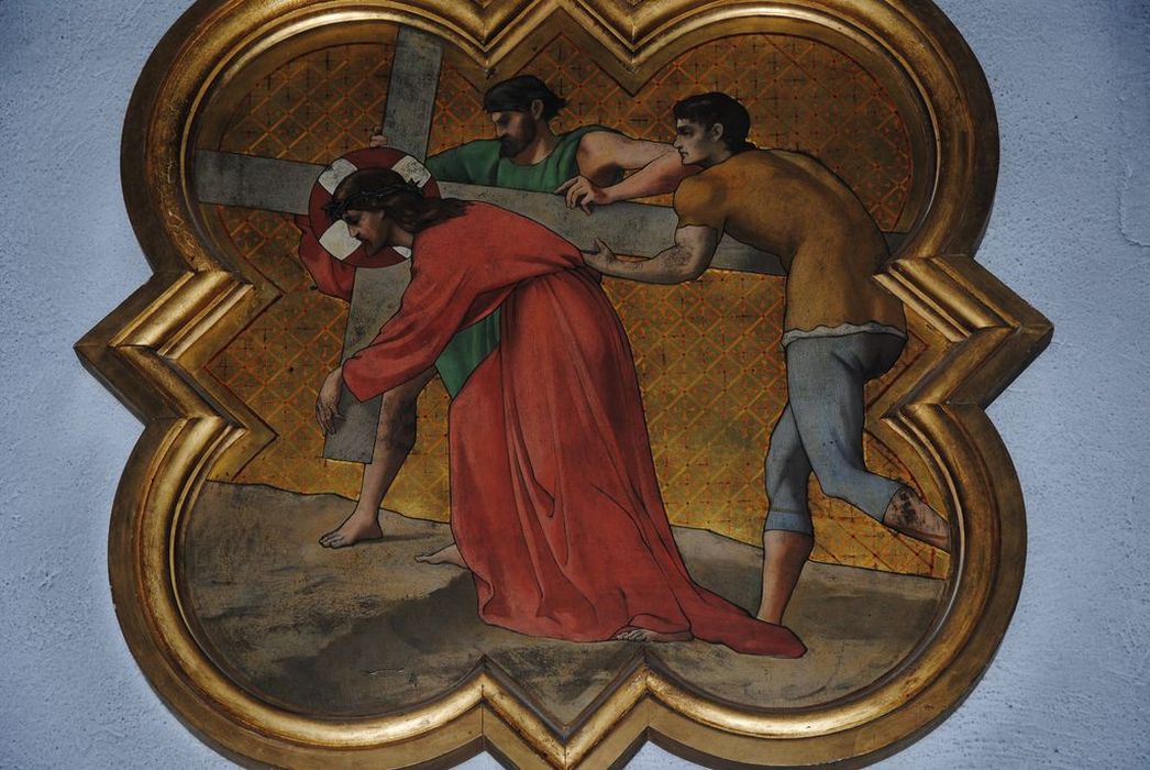 chemin de croix, détail d'une des stations - © Ministère de la Culture (France), Conservation des antiquités et des objets d’art de l’Ardèche – Tous droits réservés