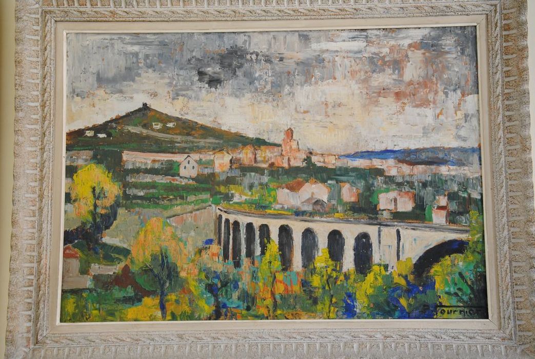 tableau : Vue de Privas - © Ministère de la Culture (France), Médiathèque du patrimoine et de la photographie, Conservation des antiquités et des objets d’art de l’Ardèche – Tous droits réservés