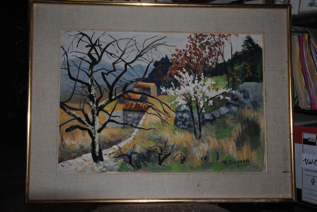 tableau : Paysage au printemps - © Ministère de la Culture (France), Médiathèque du patrimoine et de la photographie, Conservation des antiquités et des objets d’art de l’Ardèche – Tous droits réservés