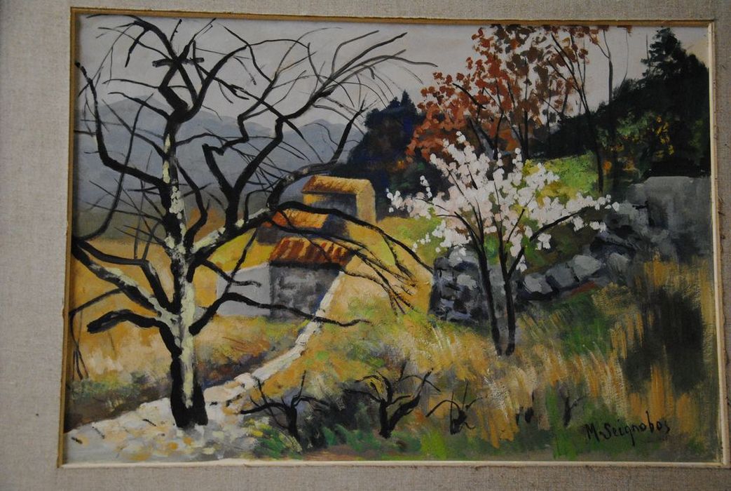 tableau : Paysage au printemps - © Ministère de la Culture (France), Médiathèque du patrimoine et de la photographie, Conservation des antiquités et des objets d’art de l’Ardèche – Tous droits réservés