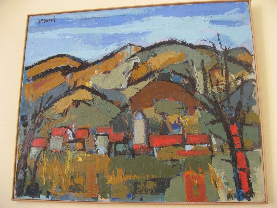 tableau : Vue de Coux - © Ministère de la Culture (France), Médiathèque du patrimoine et de la photographie, Conservation des antiquités et des objets d’art de l’Ardèche – Tous droits réservés