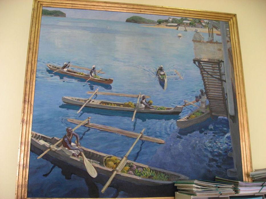 tableau : Mouillage à Mayotte - © Ministère de la Culture (France), Médiathèque du patrimoine et de la photographie, Conservation des antiquités et des objets d’art de l’Ardèche – Tous droits réservés