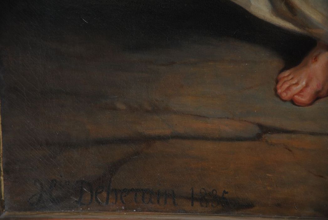 tableau : le Christ apparaissant à Marie-Madeleine la jour de Pâques, détail