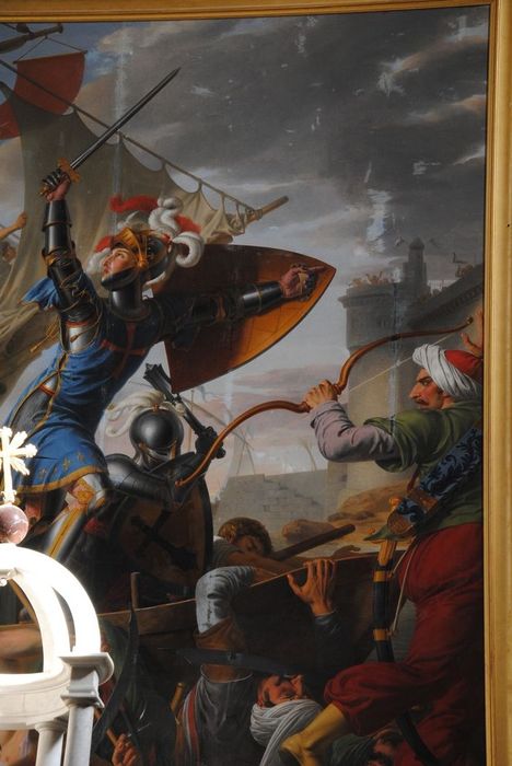 tableau : Saint Louis à la bataille de Damiette - © Ministère de la Culture (France), Médiathèque du patrimoine et de la photographie, Conservation des antiquités et des objets d’art de l’Ardèche – Tous droits réservés