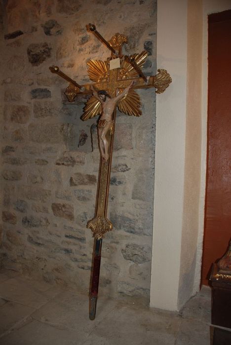 croix de procession avec Christ n°1 - © Ministère de la Culture (France), Conservation des antiquités et des objets d’art de l’Ardèche – Tous droits réservés