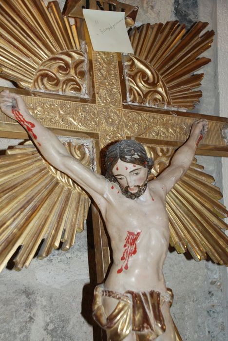croix de procession avec Christ n°1, vue partielle - © Ministère de la Culture (France), Médiathèque du patrimoine et de la photographie, Conservation des antiquités et des objets d’art de l’Ardèche – Tous droits réservés