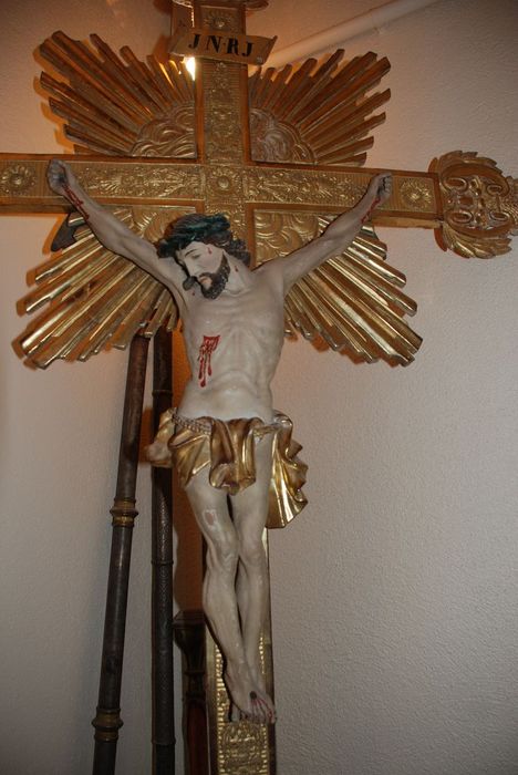 croix de procession avec Christ n°2, vue partielle - © Ministère de la Culture (France), Médiathèque du patrimoine et de la photographie, Conservation des antiquités et des objets d’art de l’Ardèche – Tous droits réservés