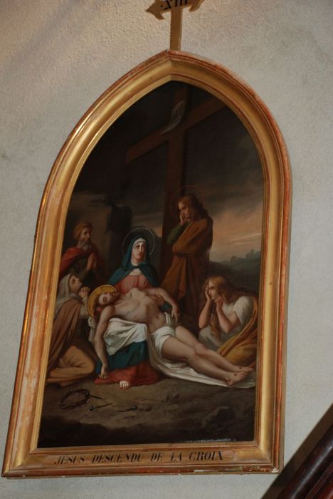 chemin de croix, détail d'une des stations - © Ministère de la Culture (France), Médiathèque du patrimoine et de la photographie, Conservation des antiquités et des objets d’art de l’Ardèche – Tous droits réservés
