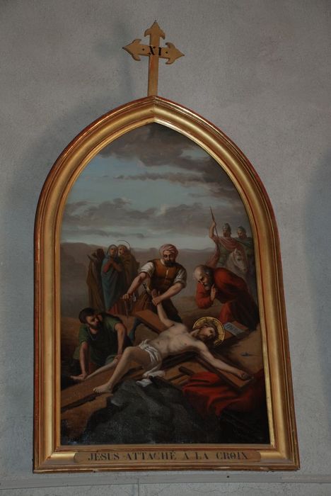 chemin de croix, détail d'une des stations - © Ministère de la Culture (France), Médiathèque du patrimoine et de la photographie, Conservation des antiquités et des objets d’art de l’Ardèche – Tous droits réservés