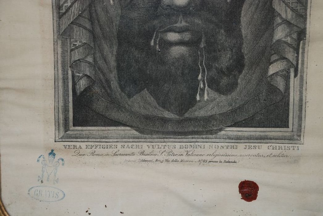 tableau avec cadre : Ecce homo, vue partielle - © Ministère de la Culture (France), Conservation des antiquités et des objets d’art de l’Ardèche – Tous droits réservés