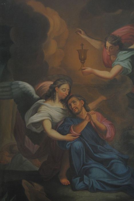 tableau avec cadre : Agonie du Christ au Jardin des Oliviers - © Ministère de la Culture (France), Médiathèque du patrimoine et de la photographie, Conservation des antiquités et des objets d’art de l’Ardèche – Tous droits réservés
