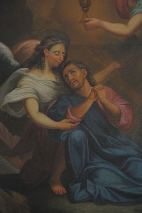 tableau avec cadre : Agonie du Christ au Jardin des Oliviers - © Ministère de la Culture (France), Médiathèque du patrimoine et de la photographie, Conservation des antiquités et des objets d’art de l’Ardèche – Tous droits réservés