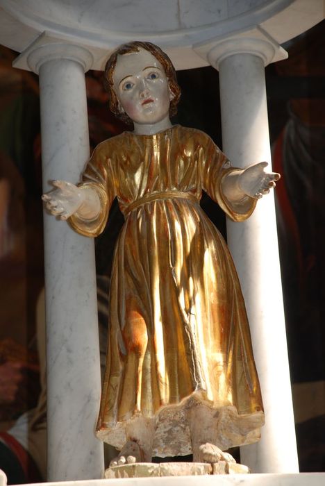 statue : L'Enfant Jésus - © Ministère de la Culture (France), Conservation des antiquités et des objets d’art de l’Ardèche – Tous droits réservés