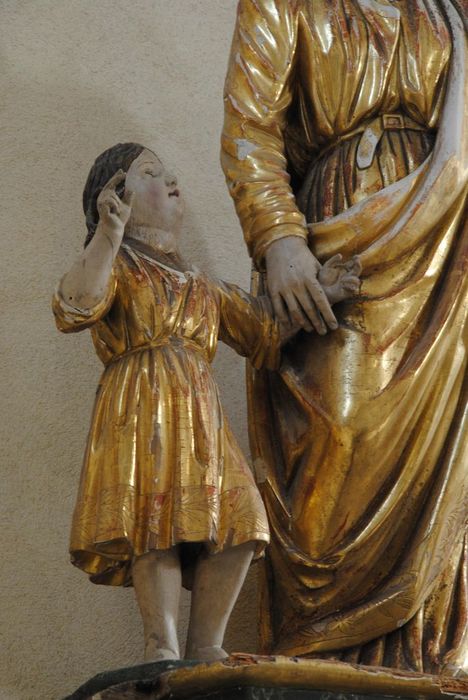 statue : Saint Joseph et l'Enfant Jésus, vue partielle