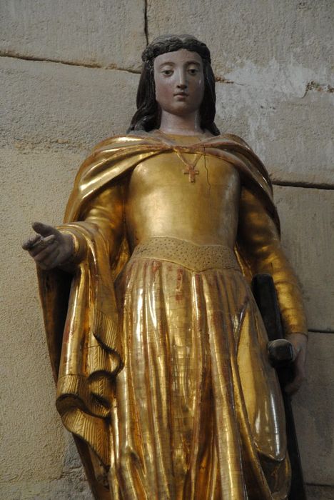 statue : Sainte Philomène, vue partielle