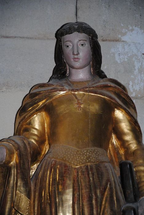 statue : Sainte Philomène, vue partielle