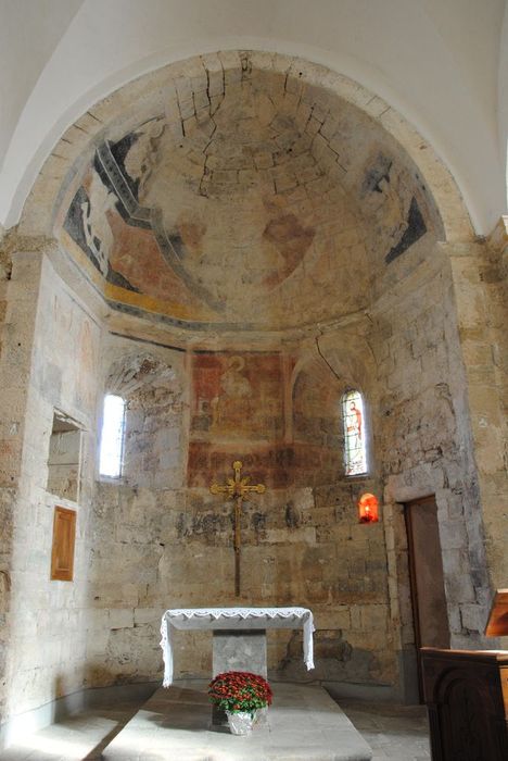 Eglise de l'Assomption : Abside, peintures monumentales, vue générale