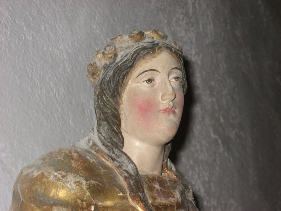 statuette : Sainte Marthe, détail