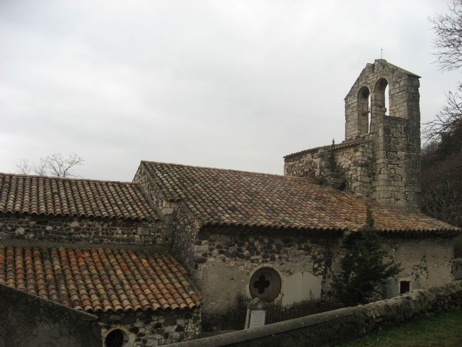 Chapelle Notre-Dame-des-Anges : Façade latérale nord, vue partielle