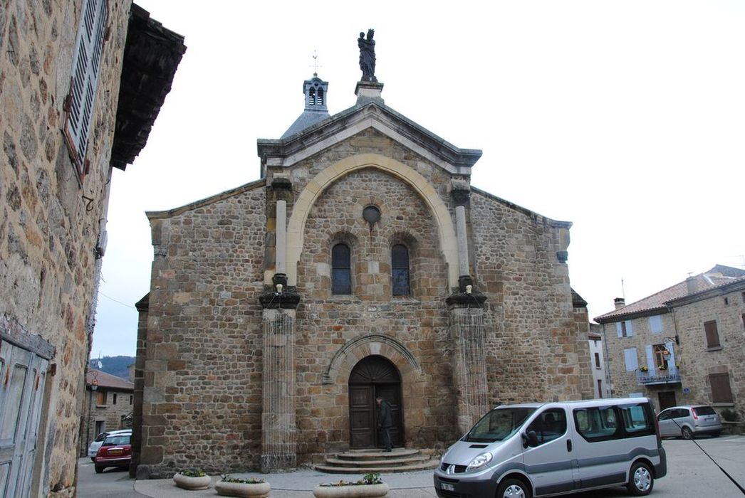 Eglise Saint-Félicien : Façade occidentale, vue générale