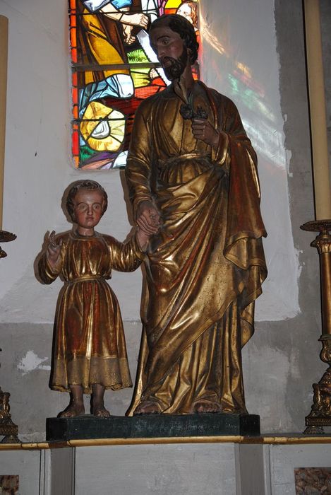 groupe sculpté : Saint Joseph et l'Enfant Jésus