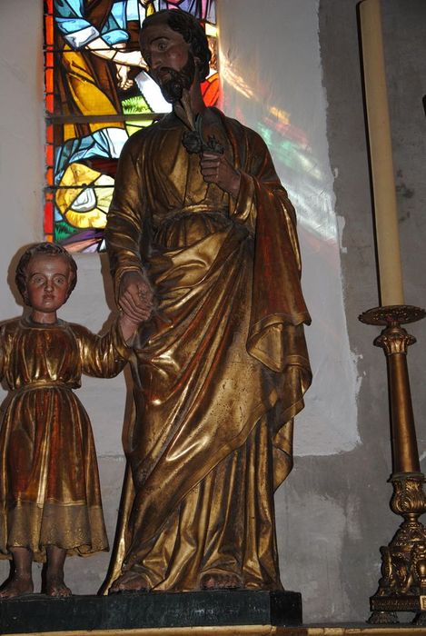 groupe sculpté : Saint Joseph et l'Enfant Jésus