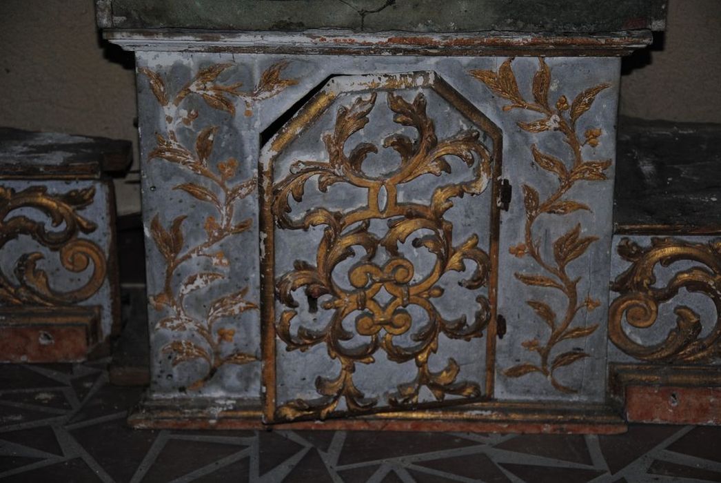 tabernacle ; gradin d'autel, détail - © Ministère de la Culture (France), Médiathèque du patrimoine et de la photographie, Conservation des antiquités et des objets d’art de l’Ardèche – Tous droits réservés
