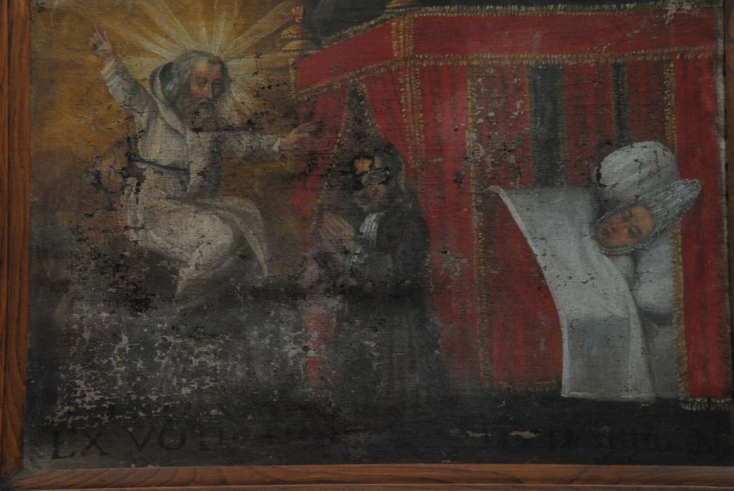 ex-voto : L'Intercession pour une guérison auprès de saint Montan - © Ministère de la Culture (France), Médiathèque du patrimoine et de la photographie, Conservation des antiquités et des objets d’art de l’Ardèche – Tous droits réservés