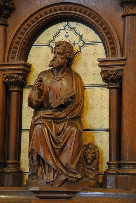 chaire à prêcher, détail : Saint Marc
