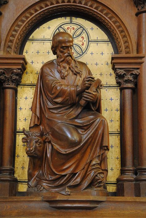 chaire à prêcher, détail : Saint Luc