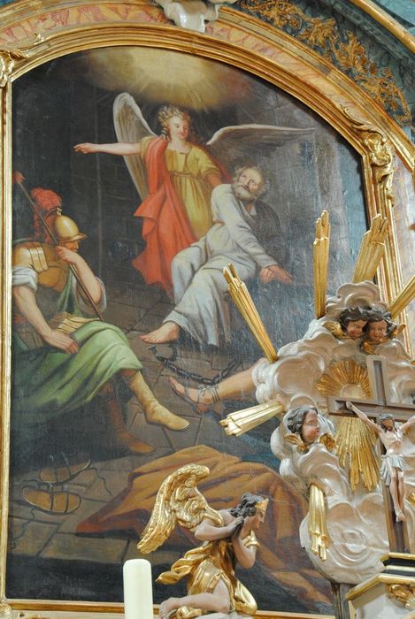tableau : délivrance de saint Pierre par un ange (la)