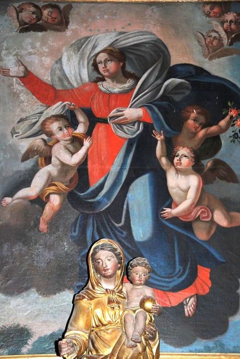 tableau : l'Assomption de la Vierge, vue  partielle