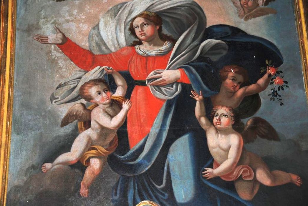 tableau : l'Assomption de la Vierge, vue partielle