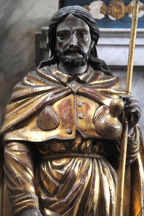 statue : Saint Roch, vue partielle