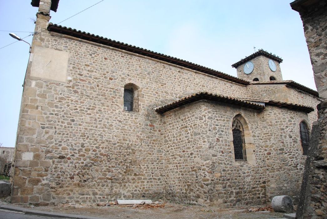 Chapelle de Saint-Sornin (ancienne) : Façade latérale sud, vue générale