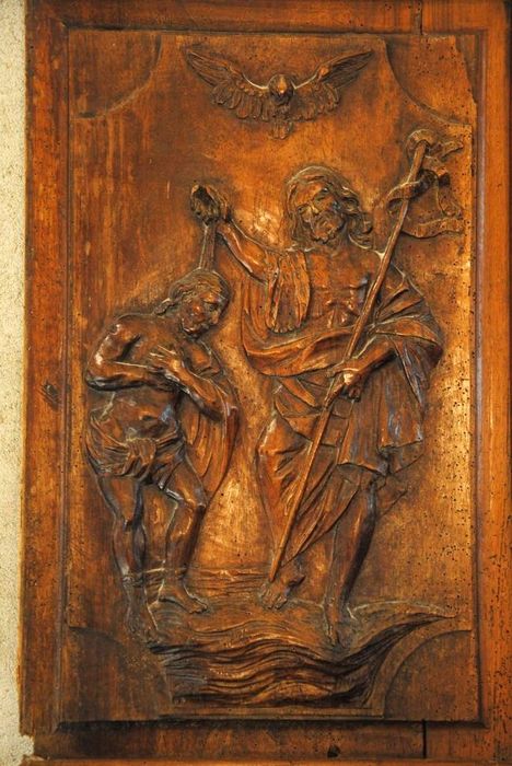 porte : Baptême du Christ, détail