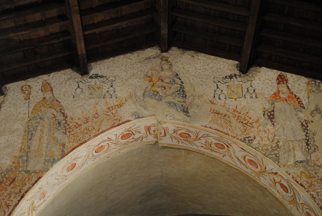 Chapelle de Saint-Sornin (ancienne) : Peintures monumentales, vue partielle