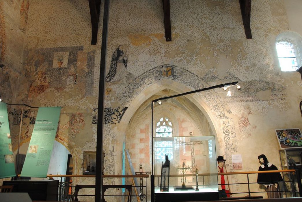 Chapelle de Saint-Sornin (ancienne) : Nef, peintures monumentales, vue générale