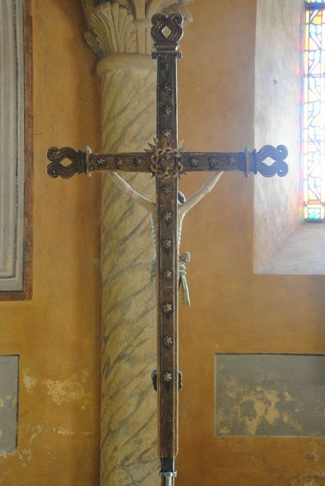 croix de procession, revers, vue partielle