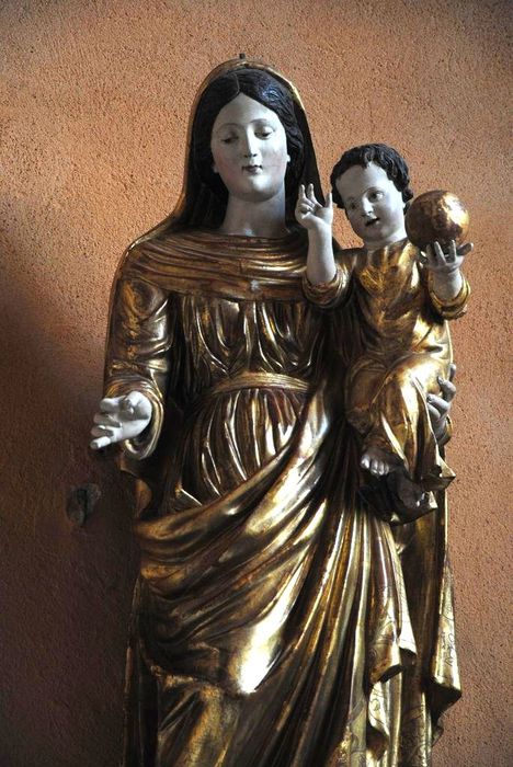 statue : Vierge à l'Enfant, vue partielle - © Ministère de la Culture (France), Médiathèque du patrimoine et de la photographie, Conservation des antiquités et des objets d’art de l’Ardèche – Tous droits réservés