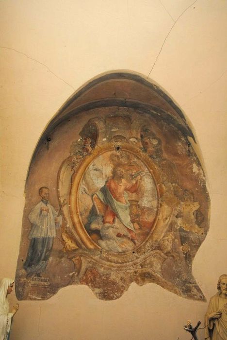 peinture monumentale : Saint Jean l'Evangéliste et saint Jean François Régis - © Ministère de la Culture (France), Conservation des antiquités et des objets d’art de l’Ardèche – Tous droits réservés