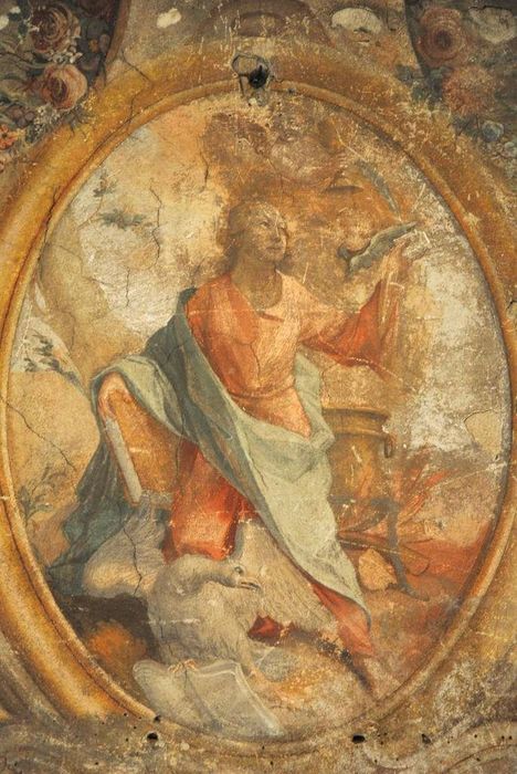 peinture monumentale : Saint Jean l'Evangéliste et saint Jean François Régis, vue partielle - © Ministère de la Culture (France), Médiathèque du patrimoine et de la photographie, Conservation des antiquités et des objets d’art de l’Ardèche – Tous droits réservés