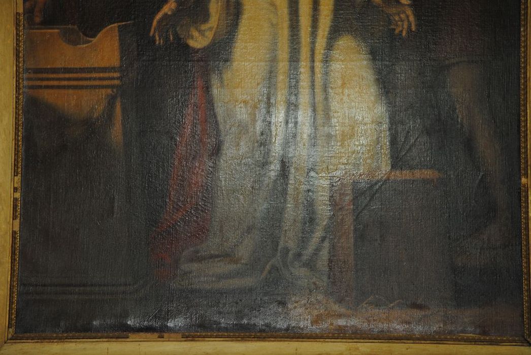 tableau représentant saint Symphorien conduit par des soldats, détail - © Ministère de la Culture (France), Médiathèque du patrimoine et de la photographie, Conservation des antiquités et des objets d’art de l’Ardèche – Tous droits réservés