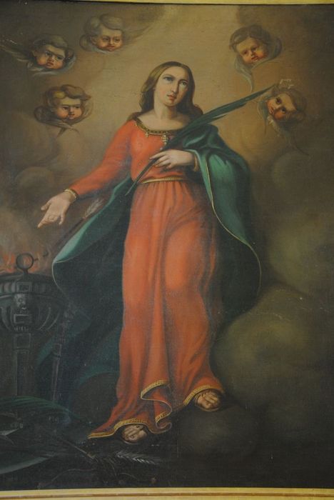 tableau représentant une martyre - © Ministère de la Culture (France), Conservation des antiquités et des objets d’art de l’Ardèche – Tous droits réservés