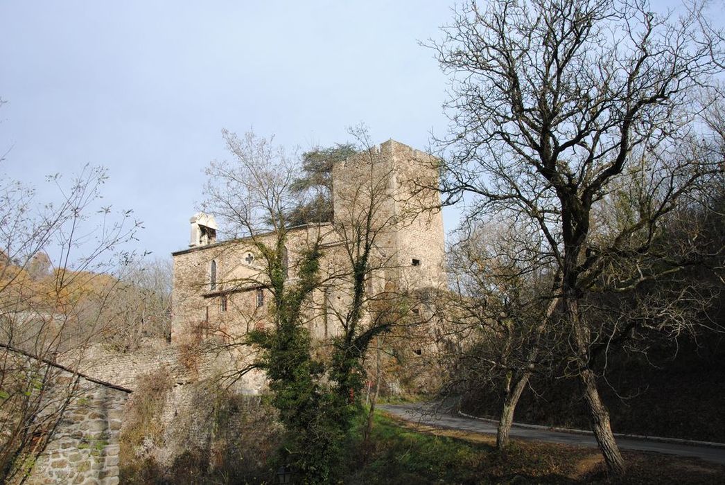 Vieux château (restes) : Vue partielle du château depuis le Sud