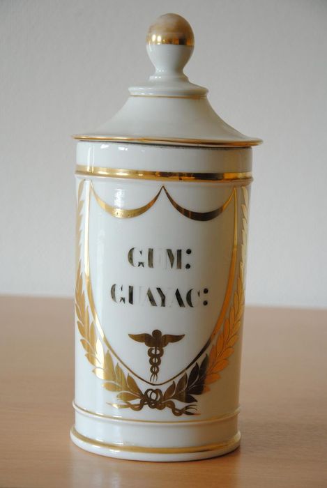 pot à pharmacie : Gum: guayac: