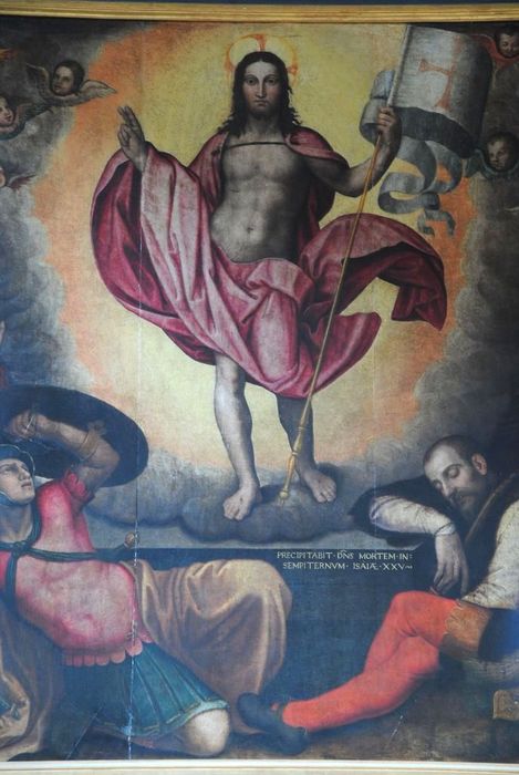 tableau : la Résurrection du Christ, vue partielle