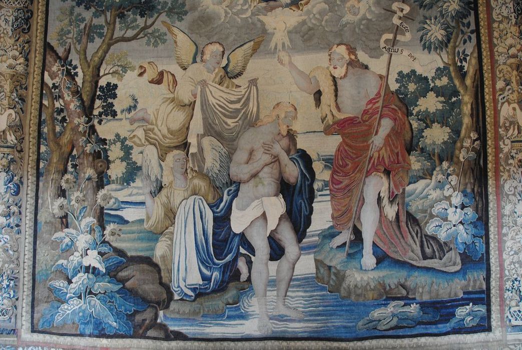 pièce murale : Scènes de la vie du Christ, baptême (le)